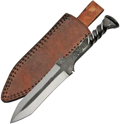 SZCO Full Tang Railroad Fixed Blade Knife 11.5, Twist Pattern Handle