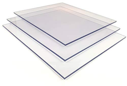 Placa de policarbonato Makrolon UV 4,0 mm, placas de policarbonato incoloro/transparente (4,0 mm, 750 x 680 mm)
