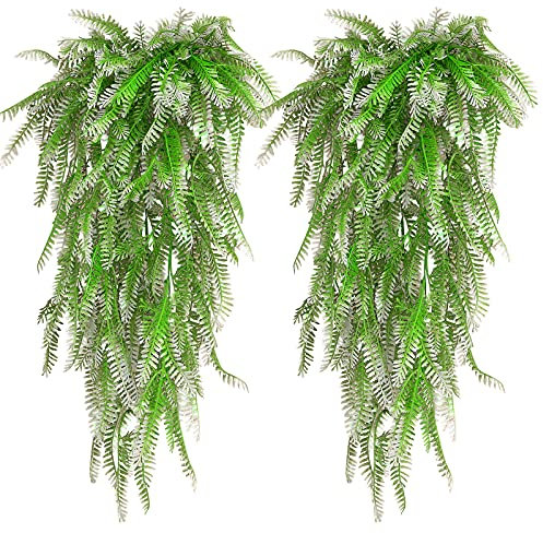2pcs Plantas Hiedra Artificial Verde Hiedra Hojas Vid Artificial Guirnalda Plantas Planta Artificial Colgante Decoración Verde de Hogar Jardín Valla Boda Fiesta Ventana Escalera Exterior