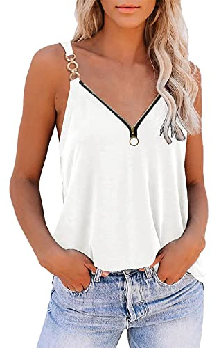 riou Camisetas Mujer Sin Tirantes Baratas Elegante Verano Blusas y Camisas Camisola Recortado Casual Sexy Tanktops Deportivos MáS Suave Cómodo Adolescente Tops Regalo Originales
