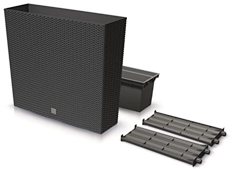 Prosperplast RATO Case Tower Indoor and Outdoor Planter Pot (Anthracite)