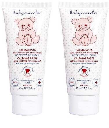 Babycoccole KIT 2 PEZZI CALMA PASTA EXTRA LENITIVA Ossido di Zinco 20%. Crema per il cambio del pannolino. Idrata, calma, protegge la pelle da arrossamenti irritazioni. Ingredienti Naturali - 2 X 75ml