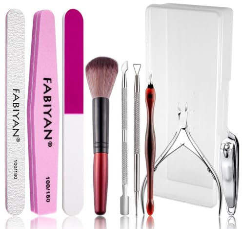 Limas de Uñas,Juego de Manicura Profesional de 10 piezas Limas de Uñas Profesionales Limas y Pulidores de Uñas,Kit para quitar y recortar cutículas para casa y salón de manicura Nagelfeilen Set