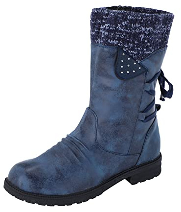 Bottes De Neige Femme 42, Outdoor pour L'extérieur pour Les Femmes Bottines Boots Bout Rond Garder Au Chaud Tendance Grande Largeur Barefoot Shoes Imperméables Antidérapant Doublé Fourrure Chaussures