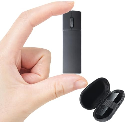 Wireless Bluetooth Mouse, Mini 3-Mode (BT4.0/5.0+2.4G) Noiseless Rechargeable Travel Mice with Mouse Case, 3 Buttons 1200 DPI Ultra Lightweight Portable Wireless Mice for Desktop Laptops PC（Black）