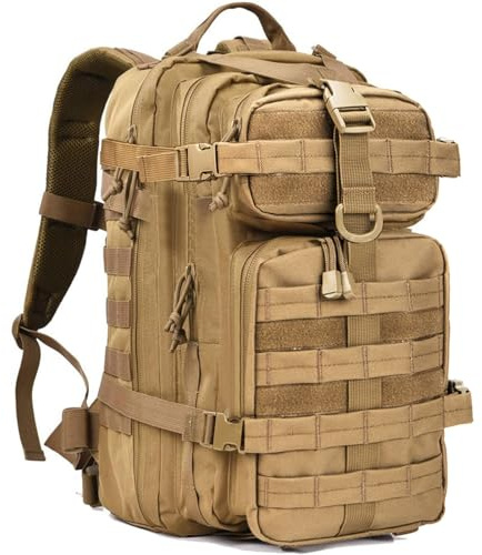 Miramrax Small Tactical Backpack Military Daypack - 30L Backpack for Men Molle Assault Pack Bug Out Bag for Hiking Camping Travel Army Hunting Rucksack Trekking (Coyote)