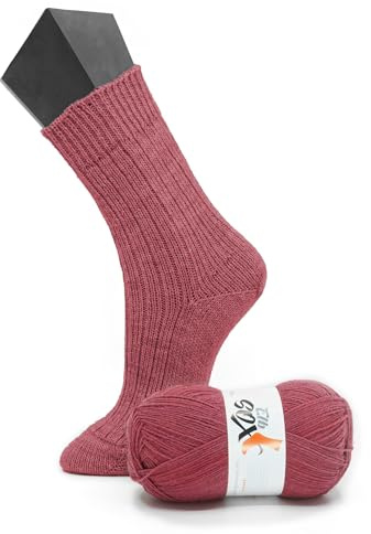 ElbSox Pier 4 gomitoli di lana per calze, 100 g, con una lunghezza di circa 420 m, è sufficiente per un paio di calzini fino alla taglia 46, colore 010, alba