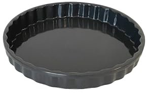 KUOKO - Molde para Tartas y Quiches de Cerámica Ø28cm | Molde para Bizcocho| Apto para Horno y Microondas | Molde Saludable y Libre de Tóxicos | Moldes Reposteria y Platos Salados