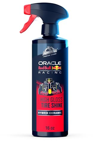 Armor All Podium Series I Abrillantador y Renovador de Neumáticos y Plásticos coche I Limpieza y Detailing Tecnología Cerámica SiO2, 500 ml – Brillo Intenso y Duradero con Oracle Red Bull Racing