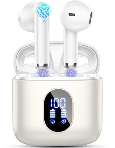 Bluetooth 5.4 Kopfhörer, Kopfhörer Kabellos Bluetooth In Ear Kopfhörer, 2024 Kabellose Kopfhörer mit 4 ENC Mic, Noise Cancelling Earbuds 30Std Tiefer Bass, USB-C, IP7 Wasserdicht Ohrhörer, LED-Anzeige