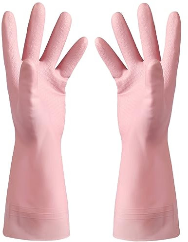 Healeved Haushaltshandschuhe Leichte Spülhandschuhe Aus Strapazierfähigem Material Rote Einheitsgröße Mehrfach Verwendbare Reinigungshandschuhe Für Küche Garten Und Heim