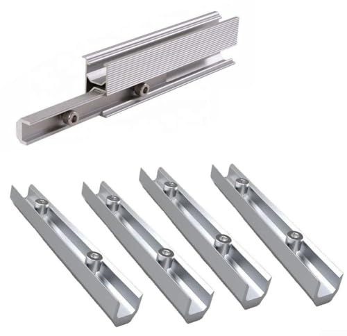 Lot de 4 connecteurs de rail solaire en aluminium avec vis pour solutions de montage sur toit plat