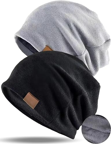 2 Pezzi Cappello Uomo Invernale Berretto Donna Caldo Foderato in Pile