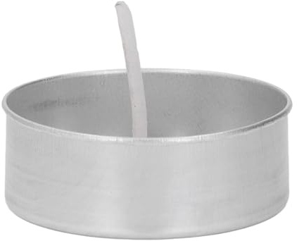 Yinhing 100 Vasos de Aluminio para Velas de té con Mechas Prepestañas Resistentes y sin Humo para Bodas, Fiestas, Decoración del Hogar, Fabricación de Velas
