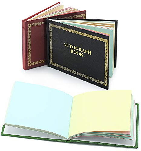 Srenta Landschafts-Autogrammbuch, permanenter Platz für Momente der Prominenten, 48 leere, bunte Seiten, 12 Stück