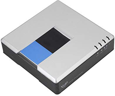 2 Port VoIP Telefonadapter, Internet VoIP Gateway, Voip Analog Adapter, Internet Telefonadapter, VoIP-Telefon Analogtelefonadapter, mit 2 Port RJ-45 Netzwerkschnittstelle, für Voice Over IPsip