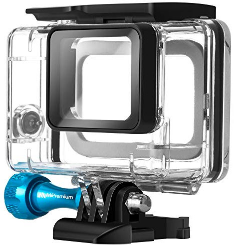 MiPremium Waterproof Housing Case for GoPro Hero 7 6 & 5 Black. Underwater Protective Diving Shell Cage Mount Accessories Aluminium Screw & Quick Release Buckle Accessory for Hero7 Action Camera
