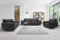 DOMO. Collection Ricardo Sofa, 3-Sitzer Couch, Garnitur in Kunstleder, schwarz, 220x89x81 cm