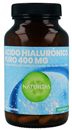 Ácido Hialurónico Puro 400 mg 120 Cápsulas Naturitas Essentials | Humidificante | Proporciona elasticidad | Compelemento alimenticio | Sin gluten y sin lactosa