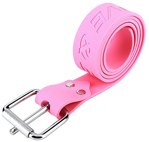 Tomanbery 1.3M Pink Rubber Material Tauchgewicht Gurtband Taillengürtel Tauchgewichtsgürtel zum Tauchen(Diving Belt)