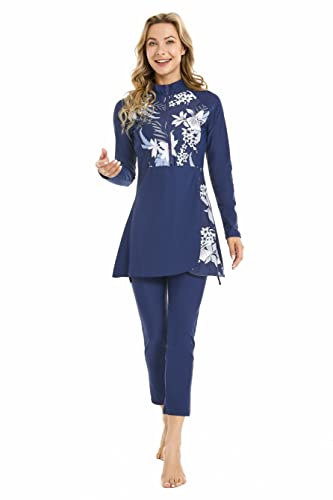 BlueSnow Trajes de baño Musulmanes para Mujer Traje de baño Modesto Traje de baño árabe islámico Burkini (6XL, Y1)
