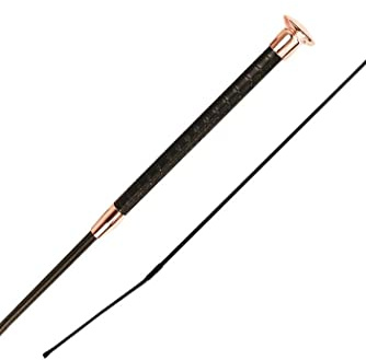 Woof Wear Reptile 100cm Dressage Whip - Black/Rose Gold