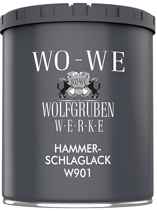 WO-WE Hammerschlaglack Hammerschlag Farbe Effektlack Metallschutzlack Silber - 750ml