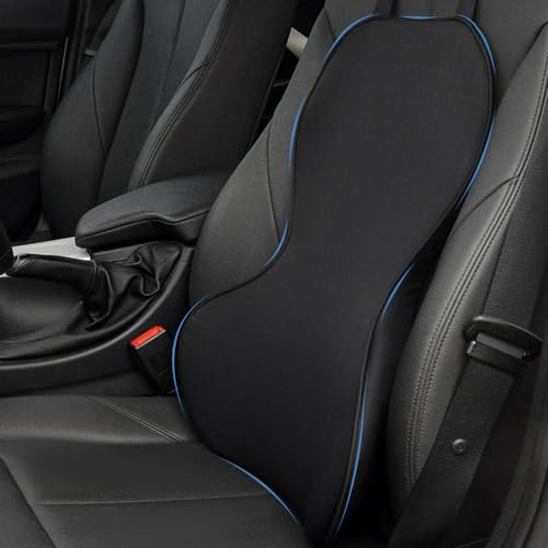 FOUNDCOOL Universel Coussin Lombaire Voitur, Mousse à Mémoire de Forme Coussin Dos pour Siège de Voiture, Conducteur Adulte de Soutien Lombaire Siege Ergonomique Oreiller Support Siège d'Auto