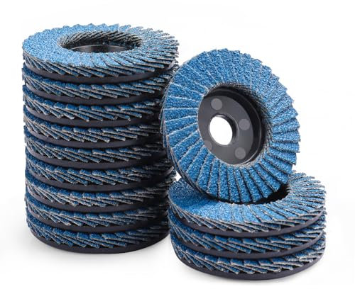 12 Piezas Discos Abrasivos, 76 x 10 mm Discos de Láminas para Madera Acero inoxidable Metal (grano 80)