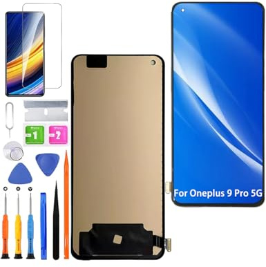 HLYGZX Ersatz Display für Oneplus 9 Pro 5G LCD Bildschirm TFT, LE2121 LE2125 LE2123 Display Bildschirm Touch Digitizer Assembly Reparaturteile Kit(Ohne Fingerabdruck,Not Curved Screen)