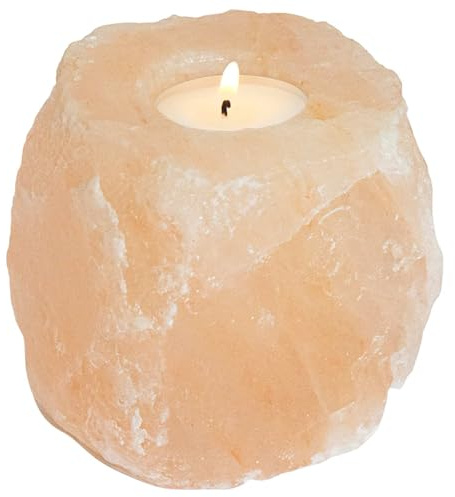 vidaXL Saltsten Ljuslyktor Rosa Bergsalt, Vardagsrum, stilig ljushållare, dekorativt ställdon, bergsalt, mysig belysning