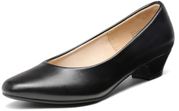 Zapatos de Tacón Vestir para Mujer Punta Cerrada Mujer,Size 40,Negro/PU,Mila