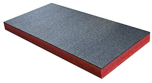 Shadow Foam Feuille moyenne – 1000 mm x 500 mm | Découpe et décollage de la mousse pour l'organisation de boîtes à outils, systèmes de rangement pour bricolage et outils (70 mm, rouge)