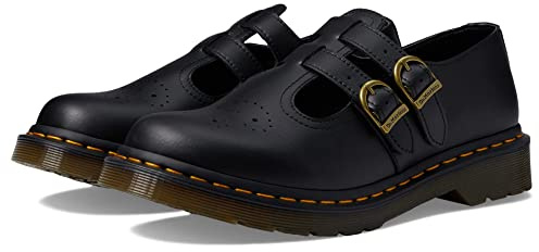 Dr. Martens Damen Vegan 8065 Mary Jane Flat, Black Felix Rub Off, 41 EU