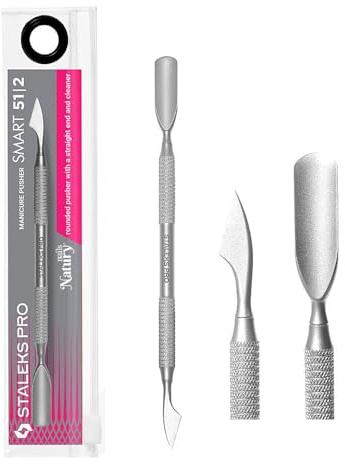 STALEKS PRO by Natury Nails Empujador de cuticulas. Manicura y Pedicura. Acero inoxidable. Smart 51/2
