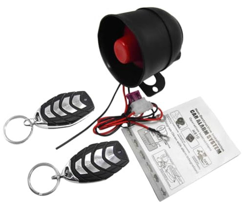 MASO Dispositivo de alarma universal para coche, dispositivo de alarma universal con vibración de control remoto, sistema de alarma universal de coche de 12 V, adecuado para coches de 12 V CC