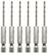 VZU 6Pcs 1/4 Hex Shank Drill Bits 2mm High Speed Steel Twist Drill Bit, Metal Drill Bits for Hard Steel for Wood Stainless Steel Metal Plastic Plastic