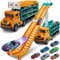 Tacobear Transporter Truck Spielzeugautos für Jungen ab 3 4 5 6-12 Jahren, 3 in 1 Folding Track Auto Spielzeug mit 6 Rennautos, LKW Spielzeug Transporter Fahrzeug Spielzeug Geschenk für Kinder