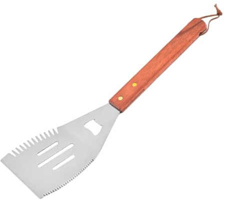 BommFu Paletta per Griglia - Utensili Barbecue Per Esterni - Spatola Ergonomica Per Esterni, Campeggio, Picnic E Giardino