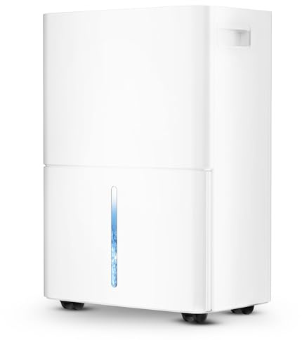 Macchiatto Deshumidificador de 16 l/día, Minuterio 1-24H, 3 Modo, funcionamiento automático, silencioso, con rueda universal y manguera de desagüe de 1m
