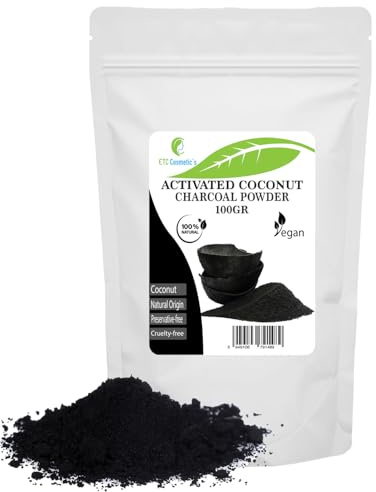 Polvo de carbón activado - 100 gr - uso en máscaras, envolturas corporales, exfoliantes, formulaciones exfoliantes, colorantes para jabones