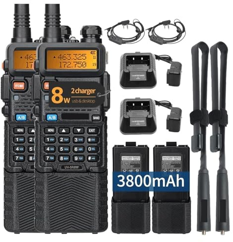 Walkie-talkie Med Hög Effekt Och Lång Räckvidd, Bärbar Kommunikation For Camping Klar RöStöVerföRing