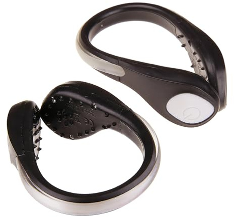 per scarpe – Torcia LED flessibile di sicurezza con clip per corsa notturna, da corsa luminose con design a presa sicura, clip di visibilità per passeggiate, jogging, pattinaggio a rotelle