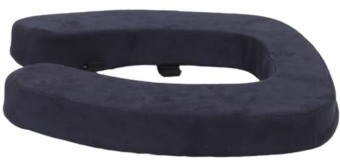 INOOMP Cojín Acolchado para Asiento de Inodoro Elevador Reutilizable de Tela Antideslizante para Adultos y Personas Mayores en Baño y Reuniones Familiares