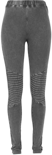 Urban Classics Leggings Mujer Denim Mujer Leggins Gris Oscuro Pitillo