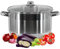 GEEZY Stainless Steel Casserole Stockpot with Glass Lid – Large Deep Induction Base Cooking Pot for Gas, Electric, Ceramic & Halogen Stoves (30 x 20 cm, 14 LTR)