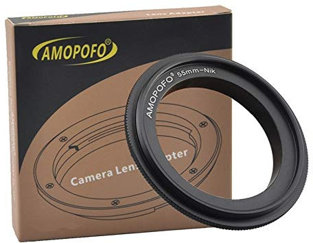 55mm-Nikon Macro Ring,55mm to AI Reverse Adapter Ring,Compatible with for Nikon Series Camera D7500 D7100 D7000 D5600 D5500 D5300 D5200 D5100 D5000 D3500 D3300 D3200 D3100 D750 D700 D500 D4 D3X