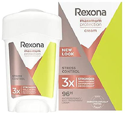 Rexona - 6 deodorante per crema da donna, massima protezione, anti-traspirazione, antistress, 45 ml