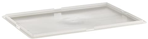 APS 82441 Couvercle pour récipient à pâte – Boîte à boules à pizza empilable, dimensions 60 x 40 cm, pour conserver au frais et fermenter les boules de pâte, blanc