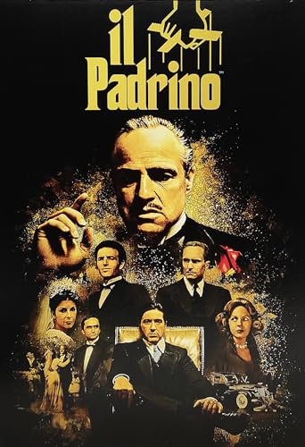 KUSTOM ART Poster mural décoratif série Locandine Film Célèbre Le Parrain avec Marlon Brando Impression artistique sur papier couché 42 x 30 cm sans cadre